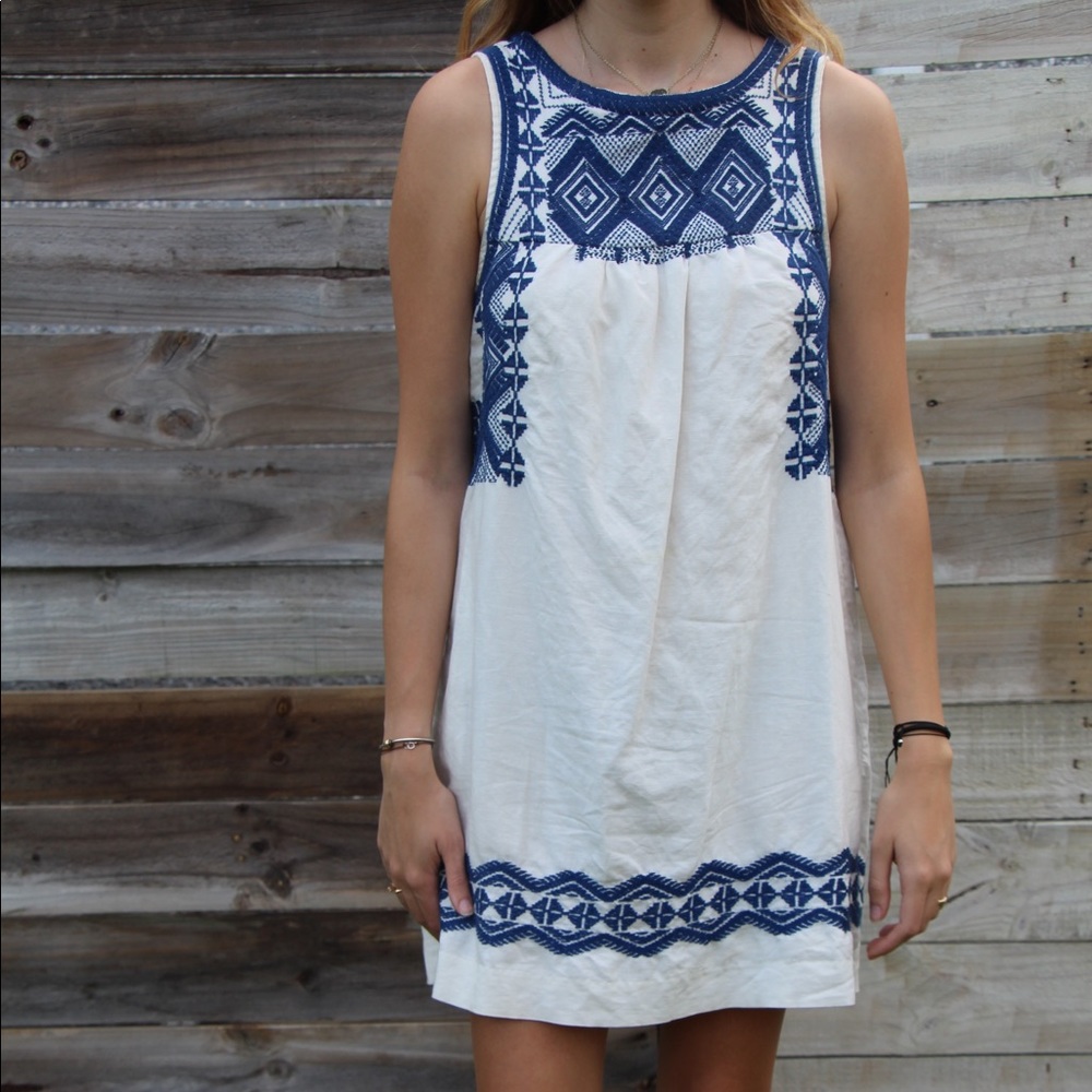 Madewell Boho Embroidered Dress